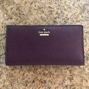 Kate Spade plum snaps wallet